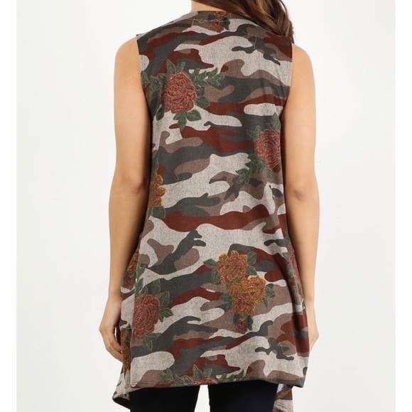 🆕 FREE!!! Draped Camo/Bronze Rose Cascade Vest - Picture 2 of 7